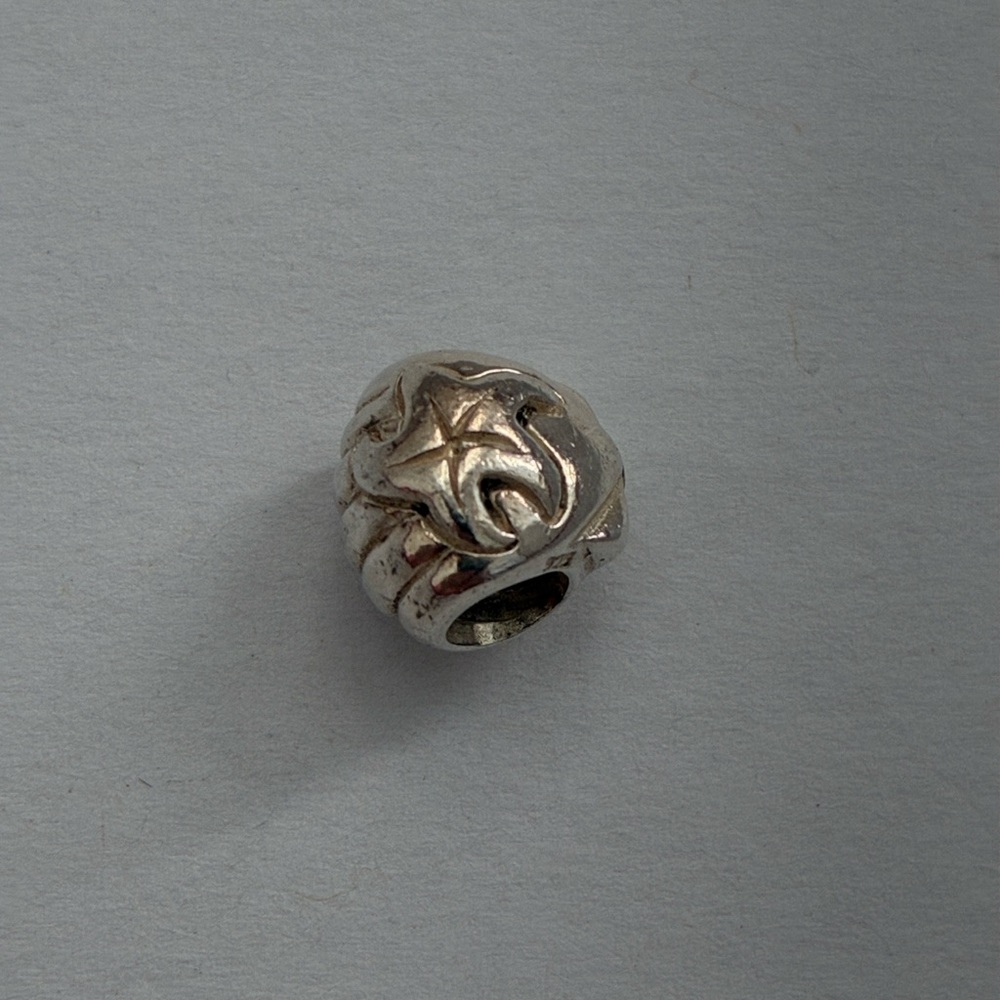 Pandora Seashell Starfish Charm- Bracelet Slide Bead